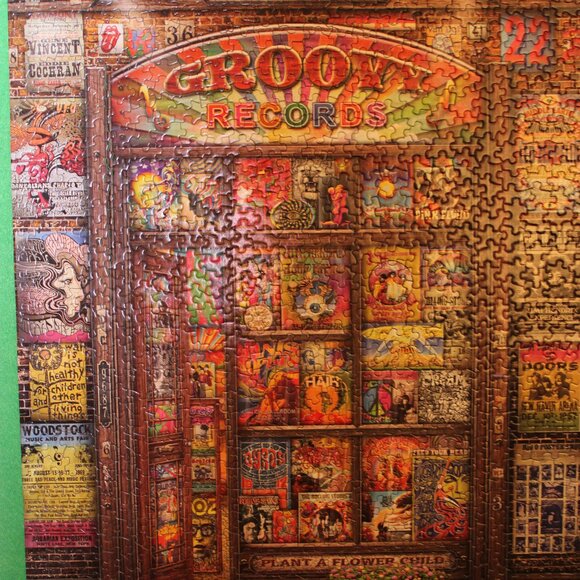 Springbok Puzzle, 1000 Pieces, Groovy Records - Picture 1 of 3